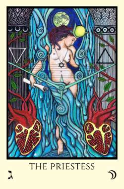 High Priestess tarot card Tabula Mundi a Thoth inspired tarot