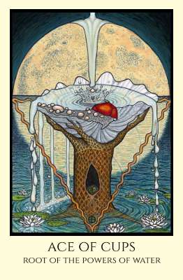 Ace of Cups tarot card Tabula Mundi Tarot a Thoth inspired tarot