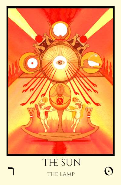 Pharos Tarot Sun card a Thoth based tarot