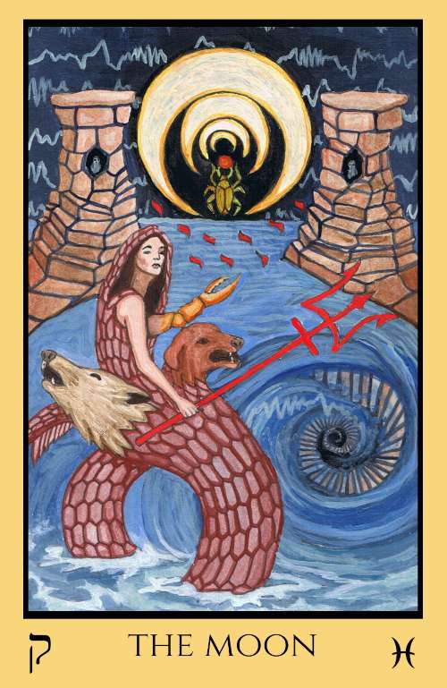 Rosetta Tarot Thoth based Moon card